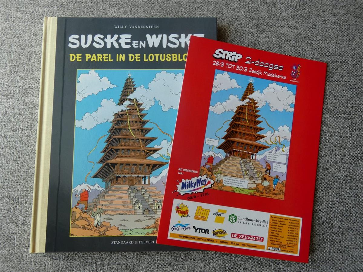 Suske en Wiske - De parel in de lotusbloem - HC linnen rug - 1e druk 1997
