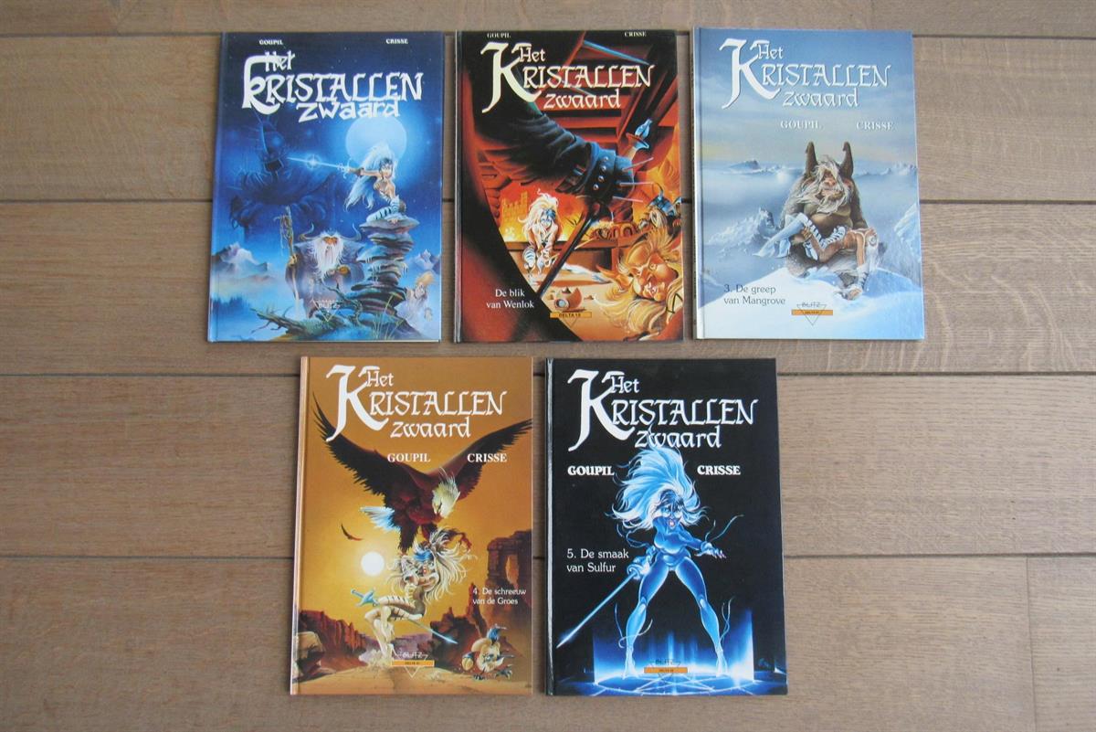 Het kristallen zwaard - Nrs. 1 t/m5 HC - complete serie - 1990/95