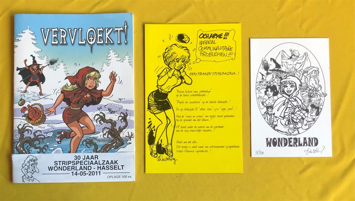Vervloekt 1 - SC - Oplage 100ex - Inclusief ex libris + Tekening - Eerste druk - 2011