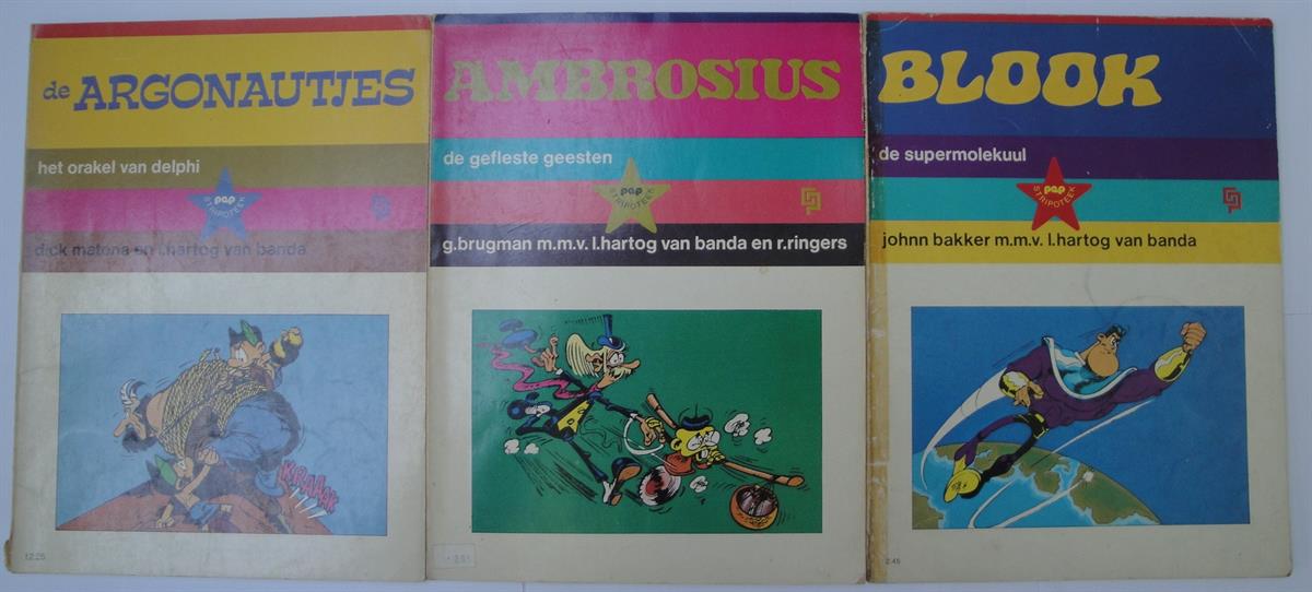 Pep Stripotheek - Argonautjes + Ambrosius + Blook - 3x sc - 1970