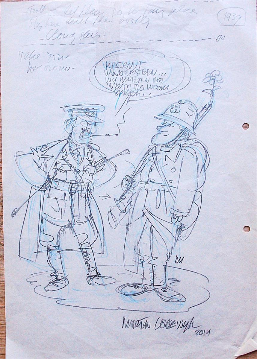 Suske en Wiske - 2013- 100 jaar Willy Vandersteen- Schetstekening - Martin Lodewijk