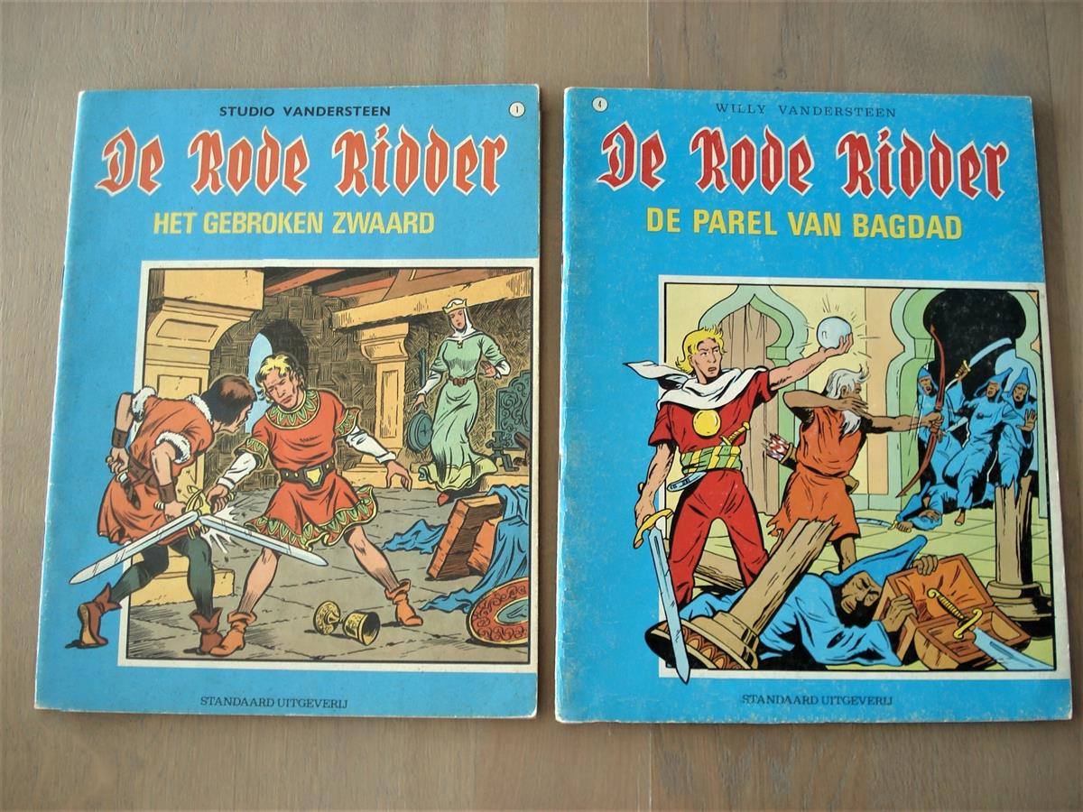 De Rode Ridder (27x) - Nrs 1, 2, 4, 7, 10, 12, 13, 16, 17, 18, 19, 22, 24, 27, 28, 30, 31, 45, 47, 48, 51, 52, 64, 78 (2x), 99 en 101 - SC - ongekleurde herdrukken - Standaard Uitgeverij. 
