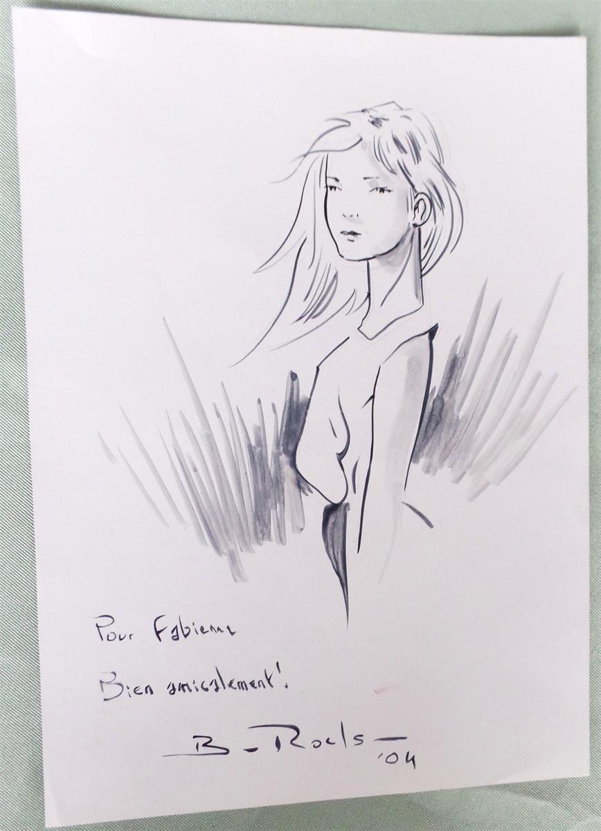Benoit Roels - originele tekening op los blad - oa De Blauwe Hagedis