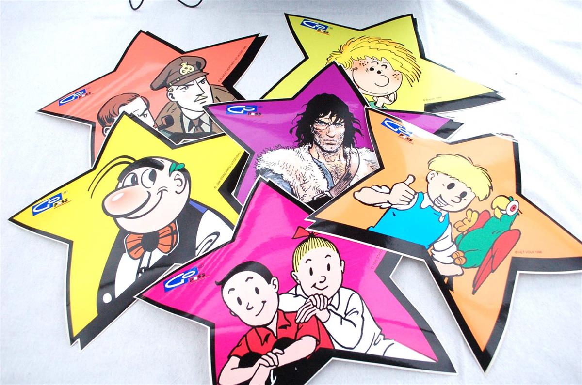 Go Pass stickerset - 1996 - Jommeke, Nero, Suske en Wiske, Blake en Mortimer, Cedric en Thorgal