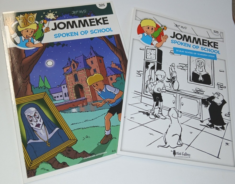 Jommeke 325 - Spoken op school + storyboard met tekeningen Steenhaut/Berte - 2025