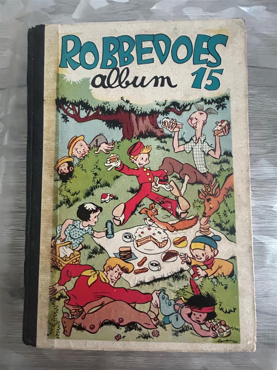 Robbedoes bundeling nr 15 - HC - eerste druk 1945 - Uitgeverij Dupuis -