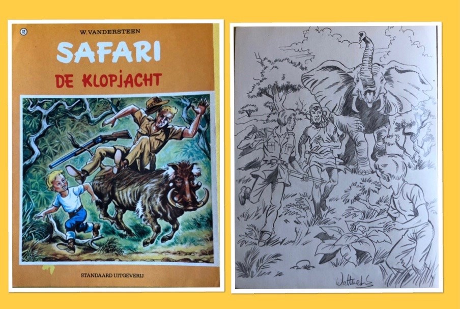 Safari -12- De klopjacht (Inclusief opdrachttekening) - SC - Eerste druk - 1972