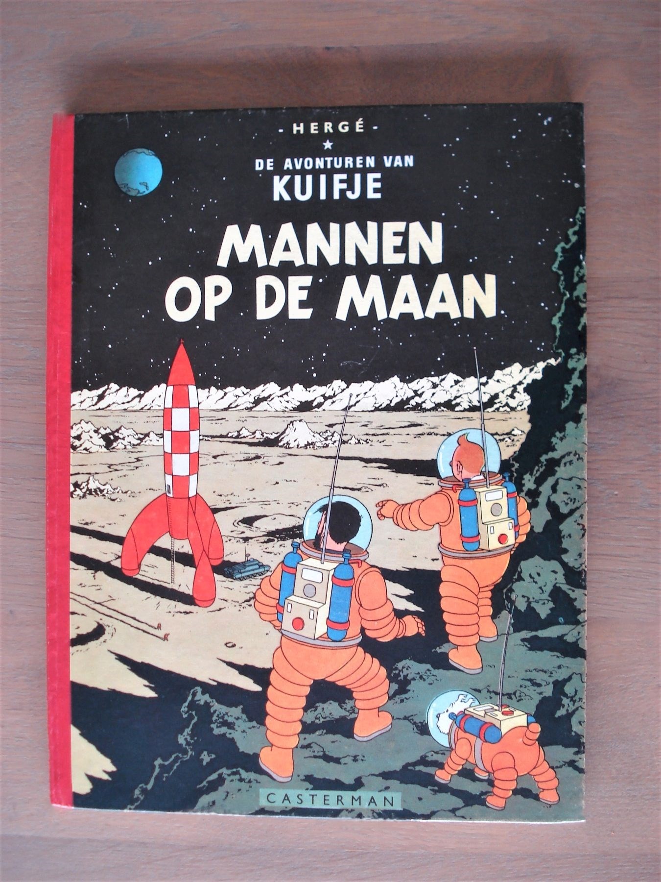 Kuifje - 16 - Mannen op de maan - HC - Herdruk 1955 - Hergé - Casterman.