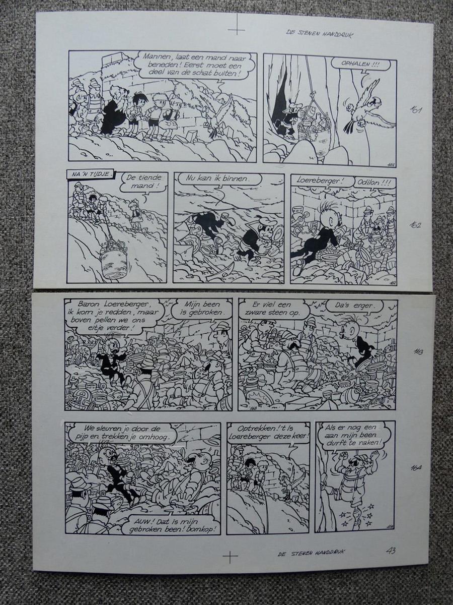 Jommeke - nr 117 - de stenen handdruk - originele pagina 43 - 1983