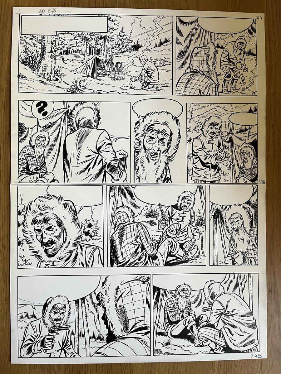 Vandersteen - Bessy - 113 - Bessy bij de ivoorjagers - originele tekening (p.24) - 1974