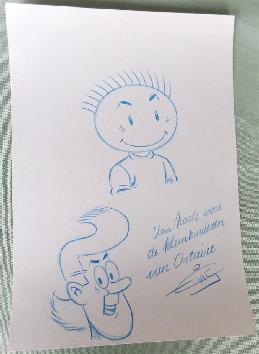 Eric De Rop - originele tekening op los blad - oa Schanulleke, Suske en Wiske