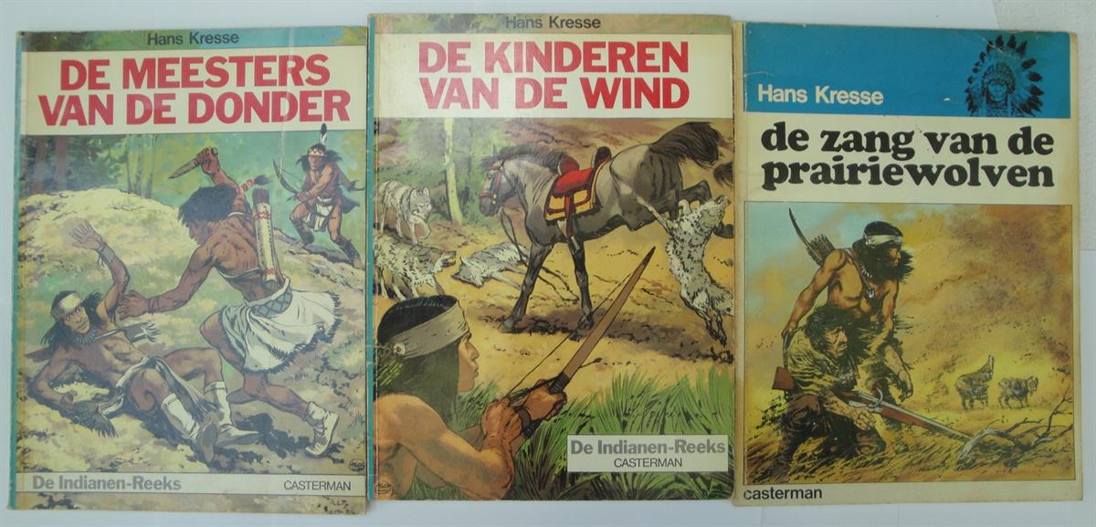 Indianenreeks 1+2+4 - eerste druk - Hans G. Kresse - sc - Casterman - 1973-1974