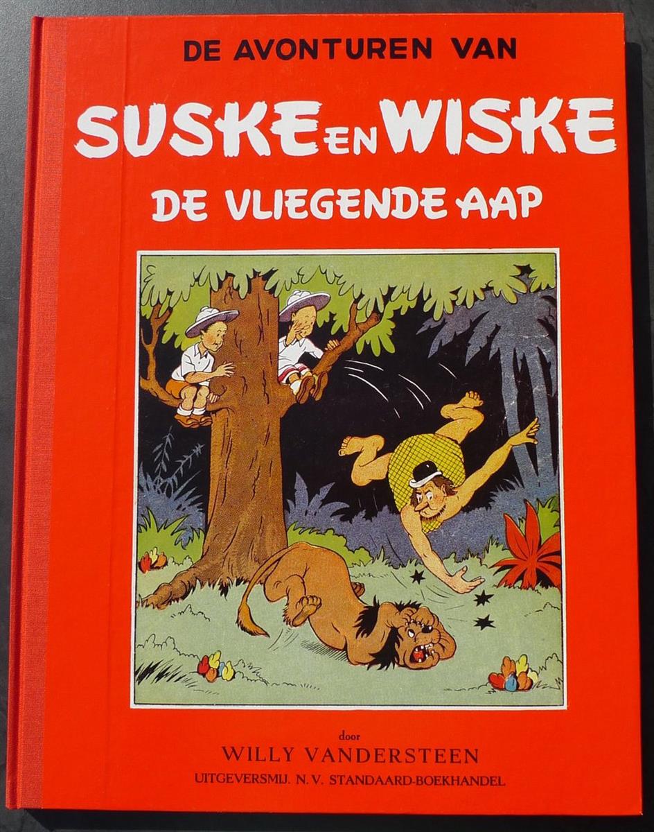 Suske en Wiske - De vliegende aap - luxe gelimiteerde hc uitgave op groot formaat (1991)
