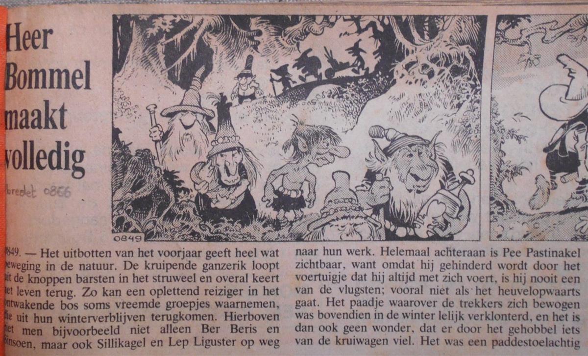 Krantenknipsel uit de krant "Het Volk" van "Heer Bommel maakt volledig"- 1981