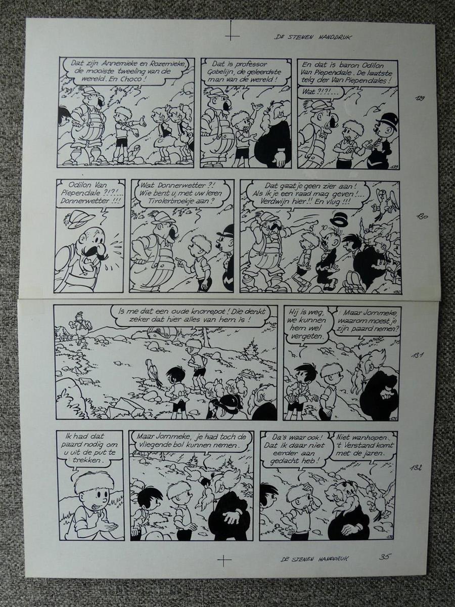 Jommeke - nr 117 - de stenen handdruk - originele pagina 35 - 1983