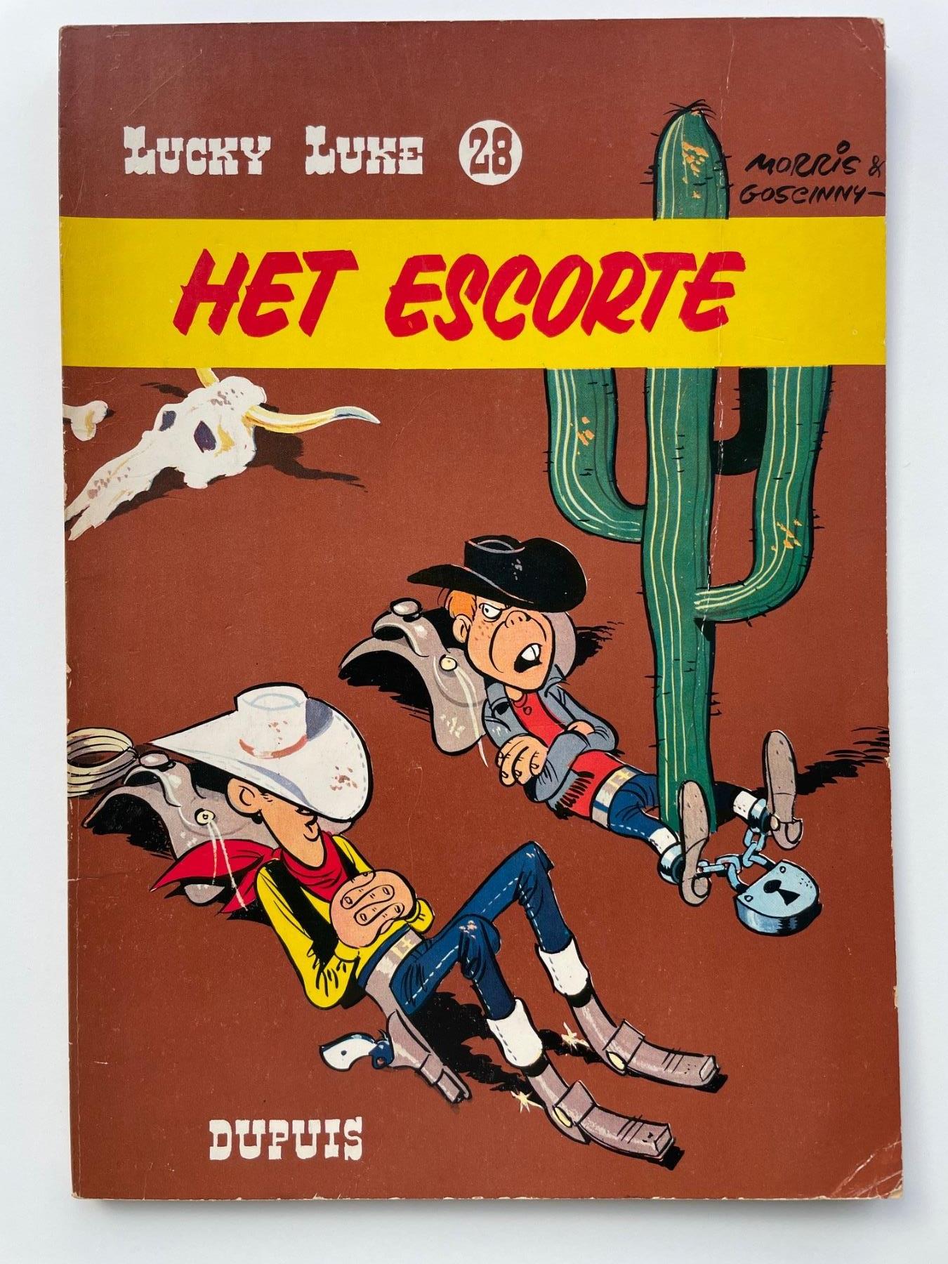Lucky Luke - 28 - Het escorte - Softcover - Eerste druk - 1966