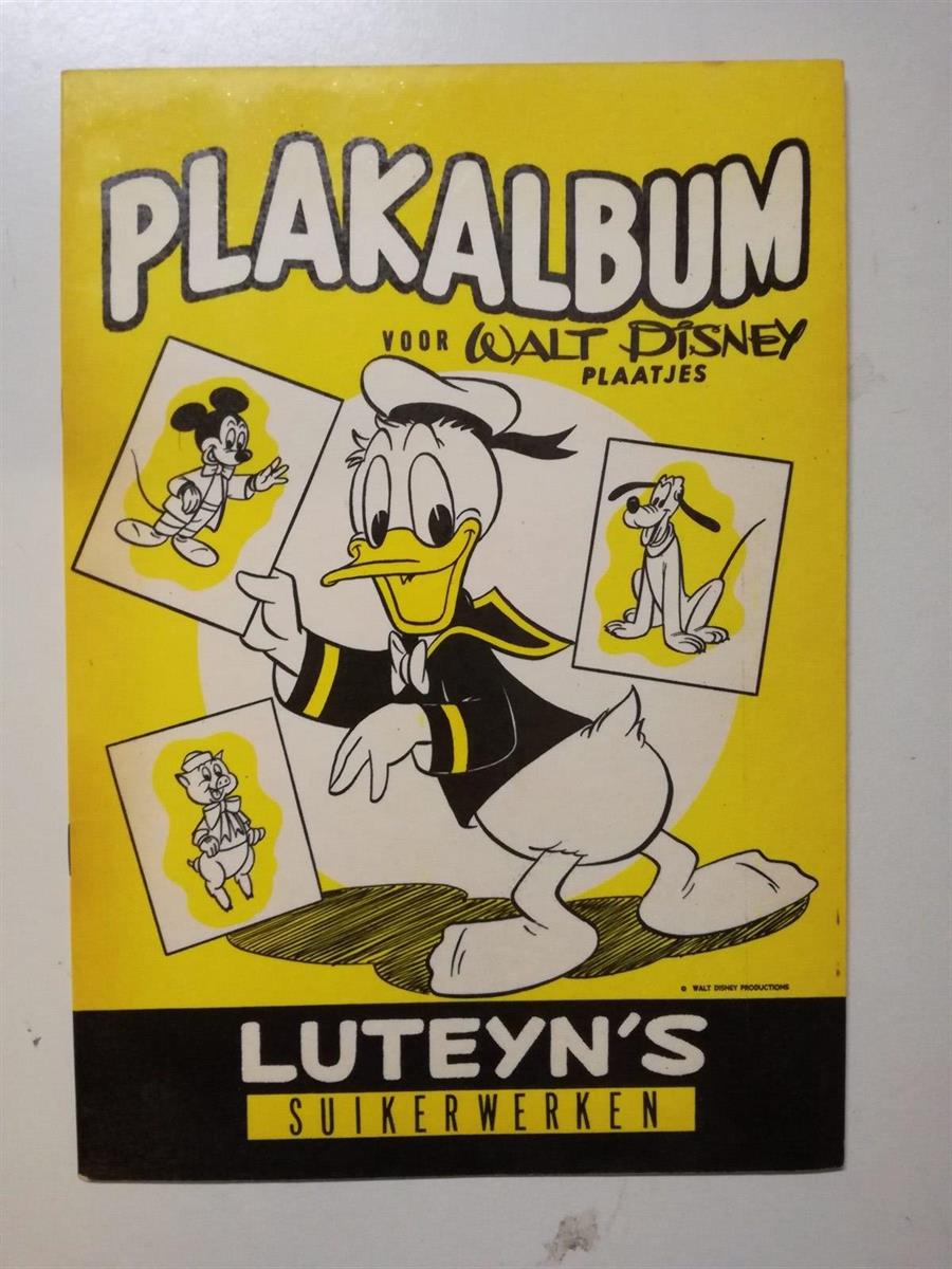 Plakalbum voor Walt Disney plaatjes - Donald Duck - Luteyn's Suikerwerken - 1958