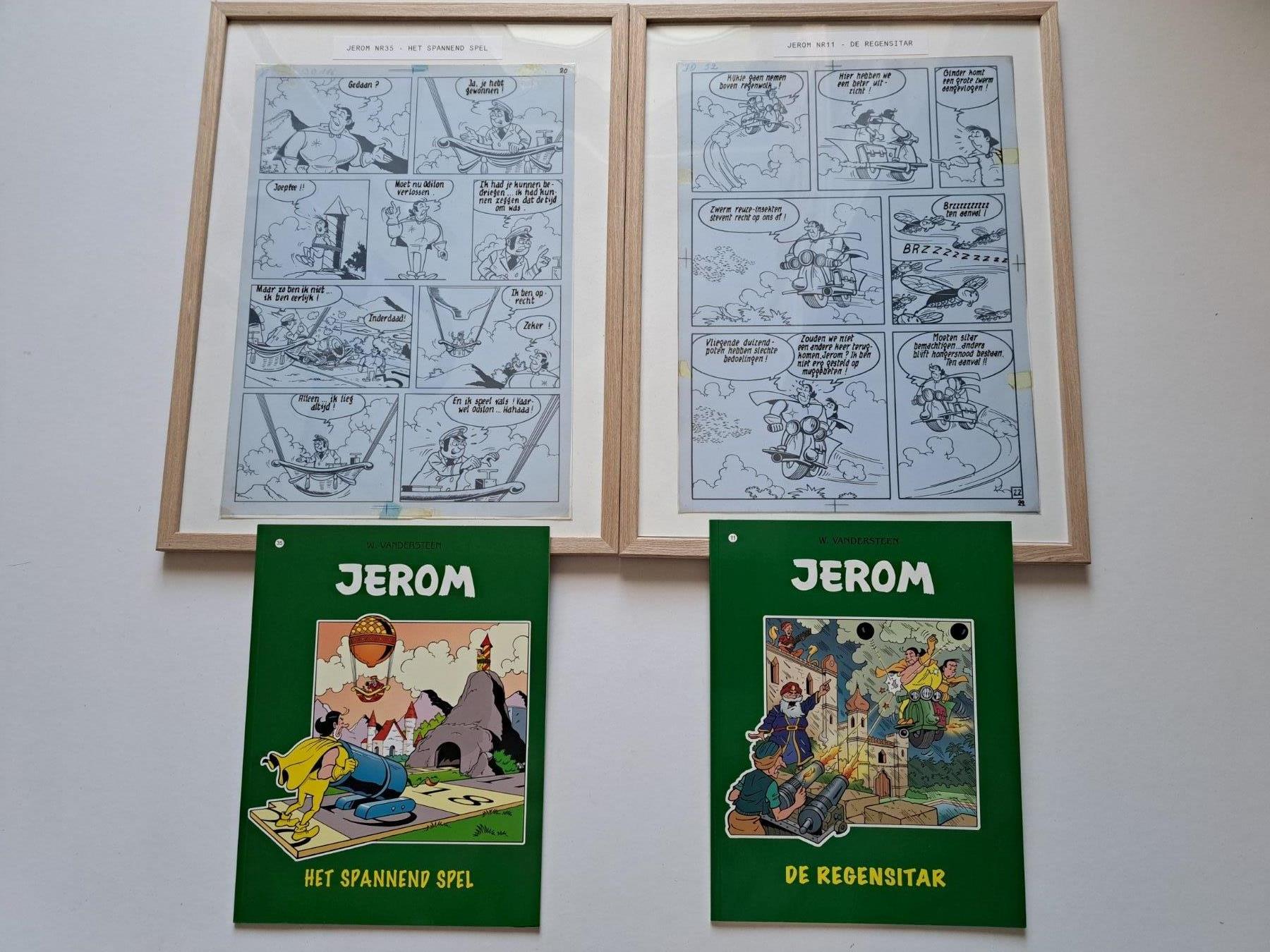 Jerom - Nr. 11 - De regensitar + Nr. 35 - Het spannend spel - Met 2 originele pagina's