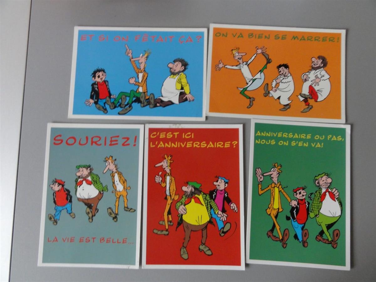Pellos - Les Pieds Nickelés - Volledige serie briefkaarten