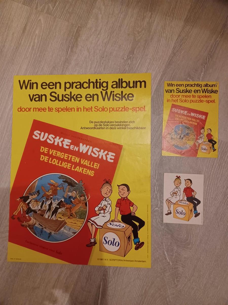 S&W poster Solo puzzel-spel + antwoordkaart + sticker.