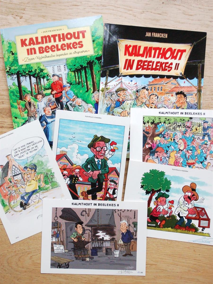 Suske en Wiske - Kalmthout in Beelekes I en II - 5 ex libris kaarten