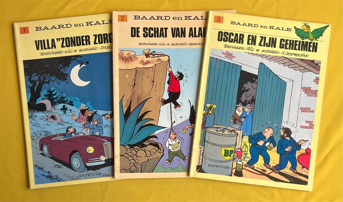 Baard en Kale - 1.Villa "Zonder Zorg"/2.De schat van Alarik /Oscar en zijn geheimen. - SC - 1e druk - 1984:1985