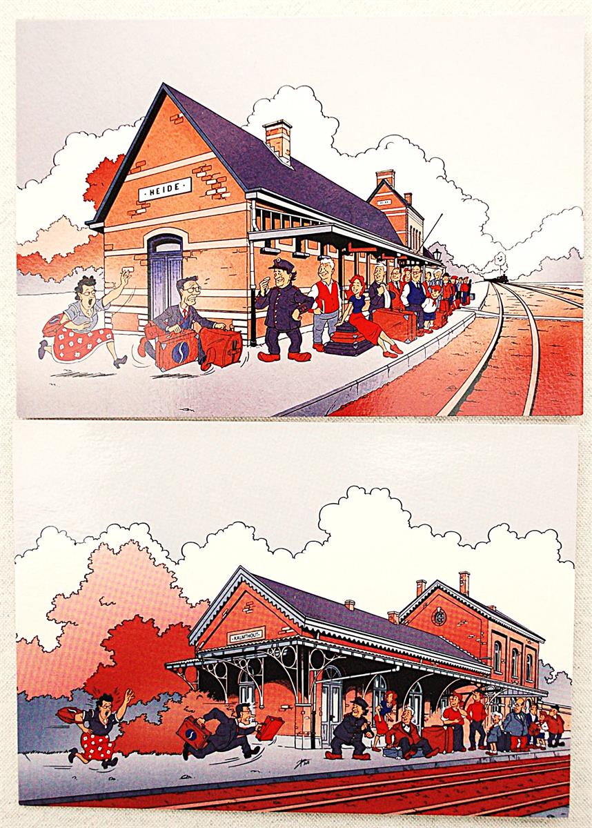 2 Stationskaarten A5 Strip- Willy Vandersteen -2018
