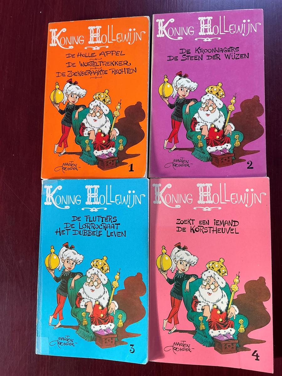 Hollewijn koning - serie 6 deel 1 t/m 4 - ongekleurd - Skarabee - 1973