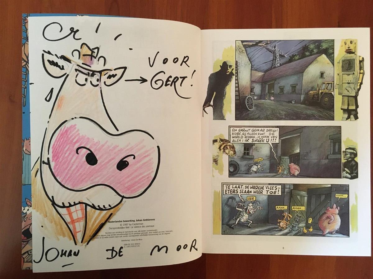Kobe De Koe - Het stemgedrag der dieren - Met gekleurde opdrachttekening - Johan De Moor