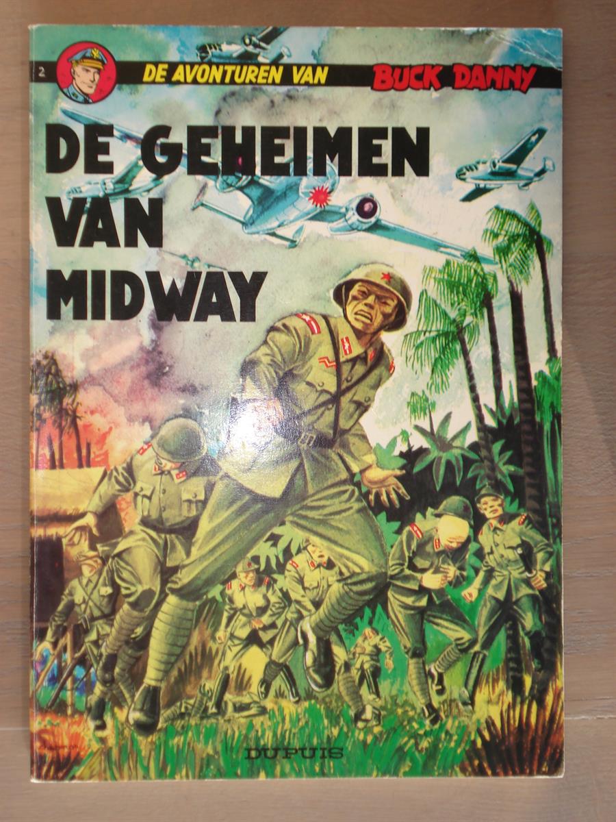 Buck Danny (4x) - 2.De geheimen van Midway + 3.De zonen des hemels + 7.De smokkelaars van de rode zee + 35.Het dodenescadrille - 4x herdruk - 1971/1972 - SC