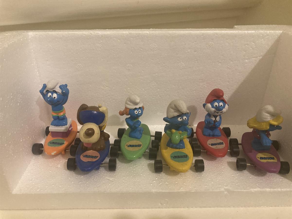 Complete zesdelige Canadese set Smurfen