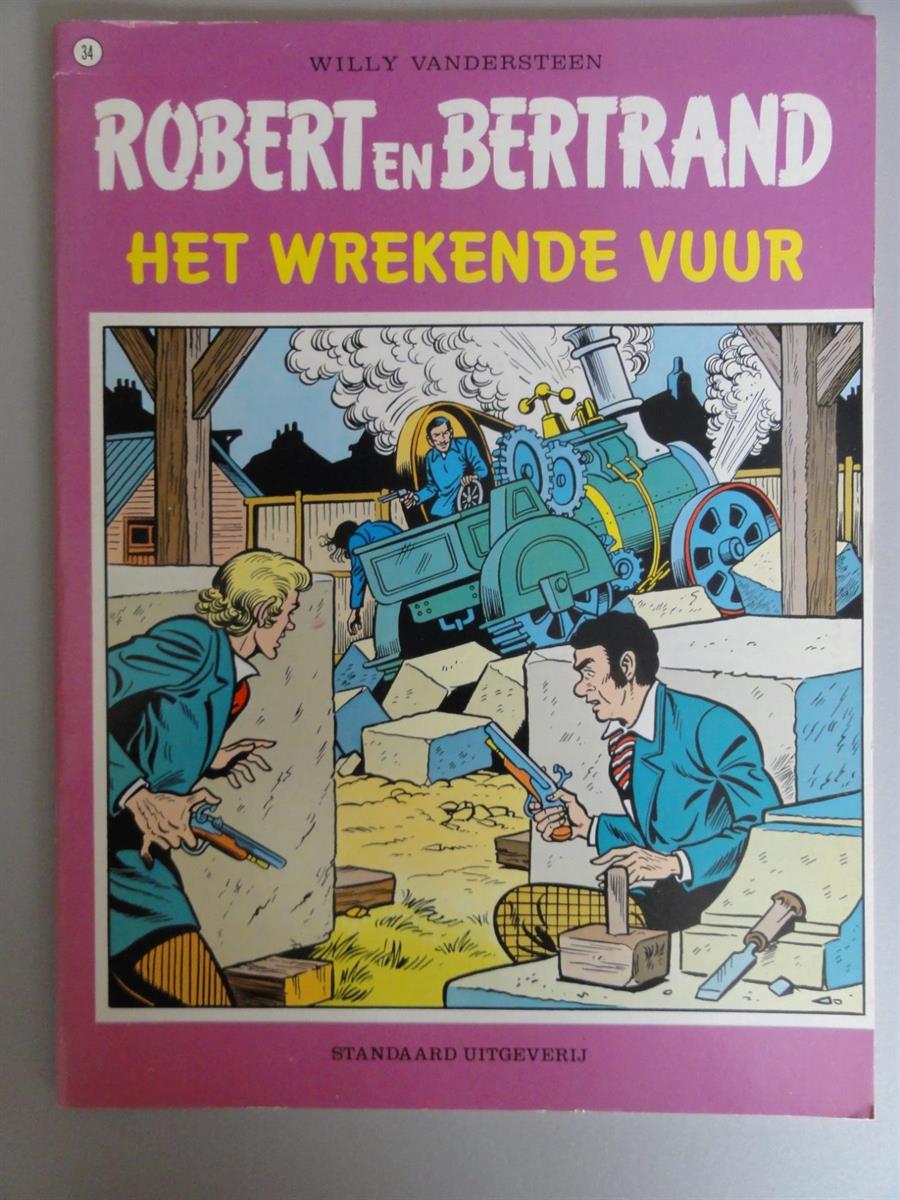Robert en Bertrand 34 - Het wrekende vuur - sc - Herdruk - 1986