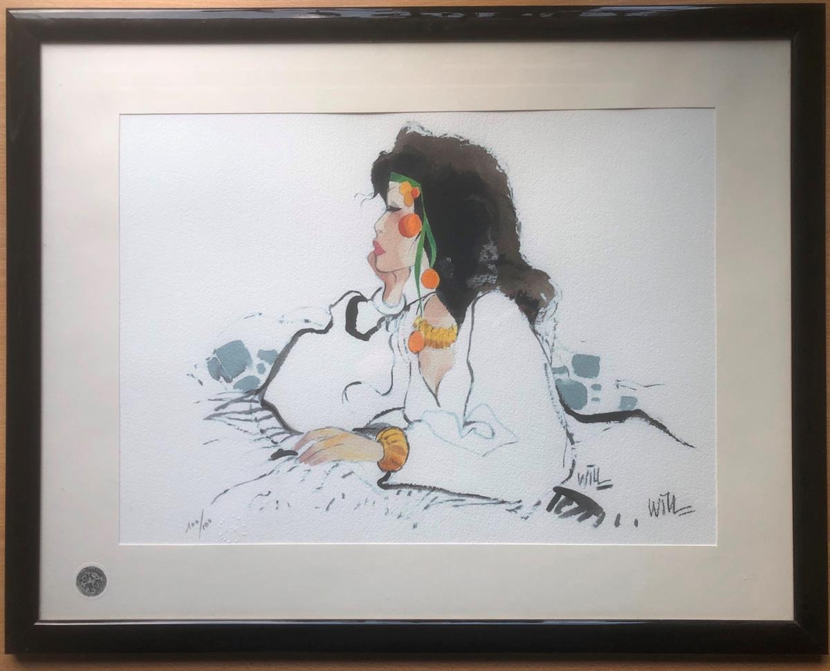 Femme - Quai des Bulles - Genummerd en gesigneerde prent - Formaat (45x25) - (1993)