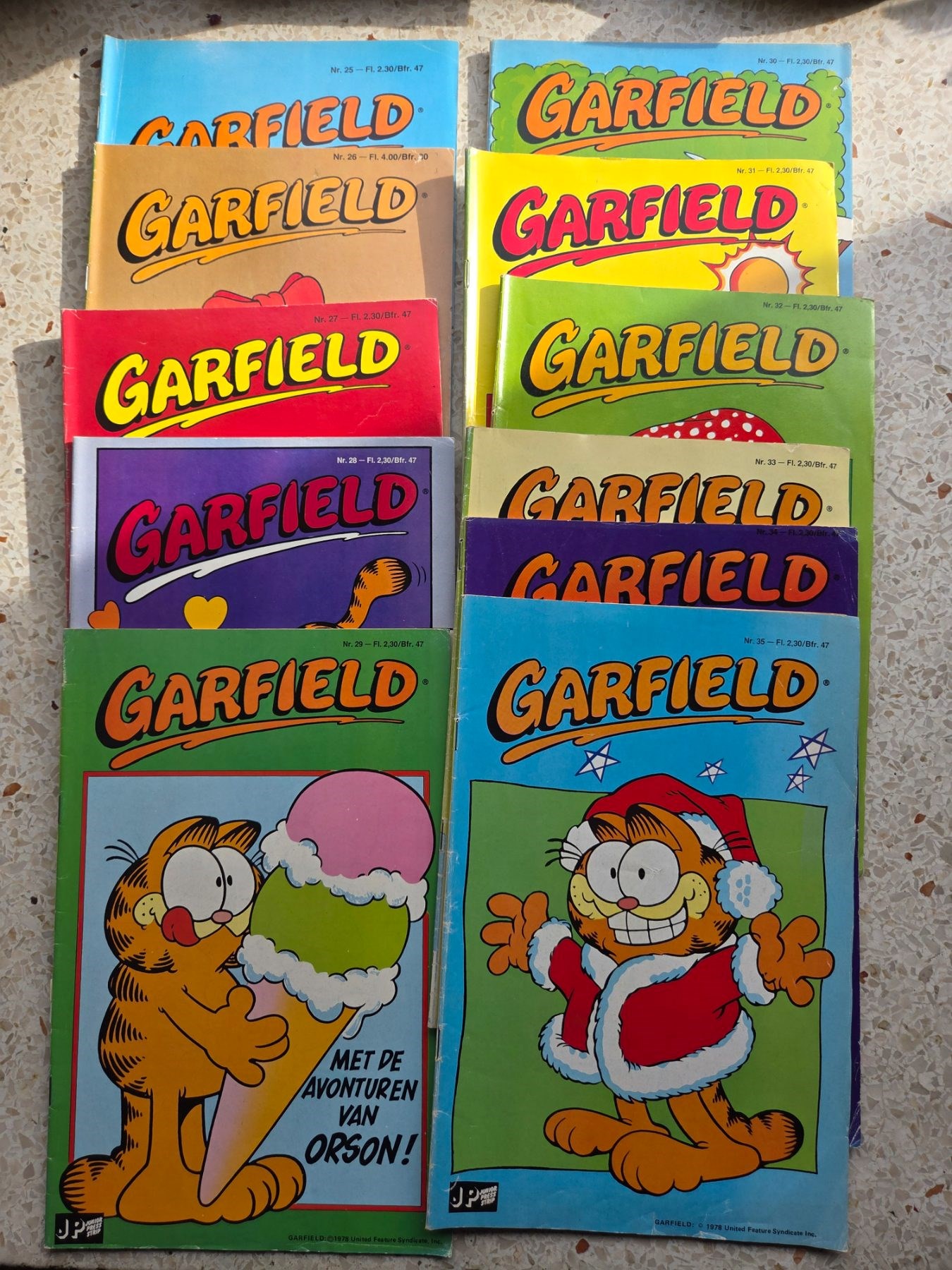 Garfield weekblad-21x -range 1 t/m 34-JP-geniet-(1e druk)