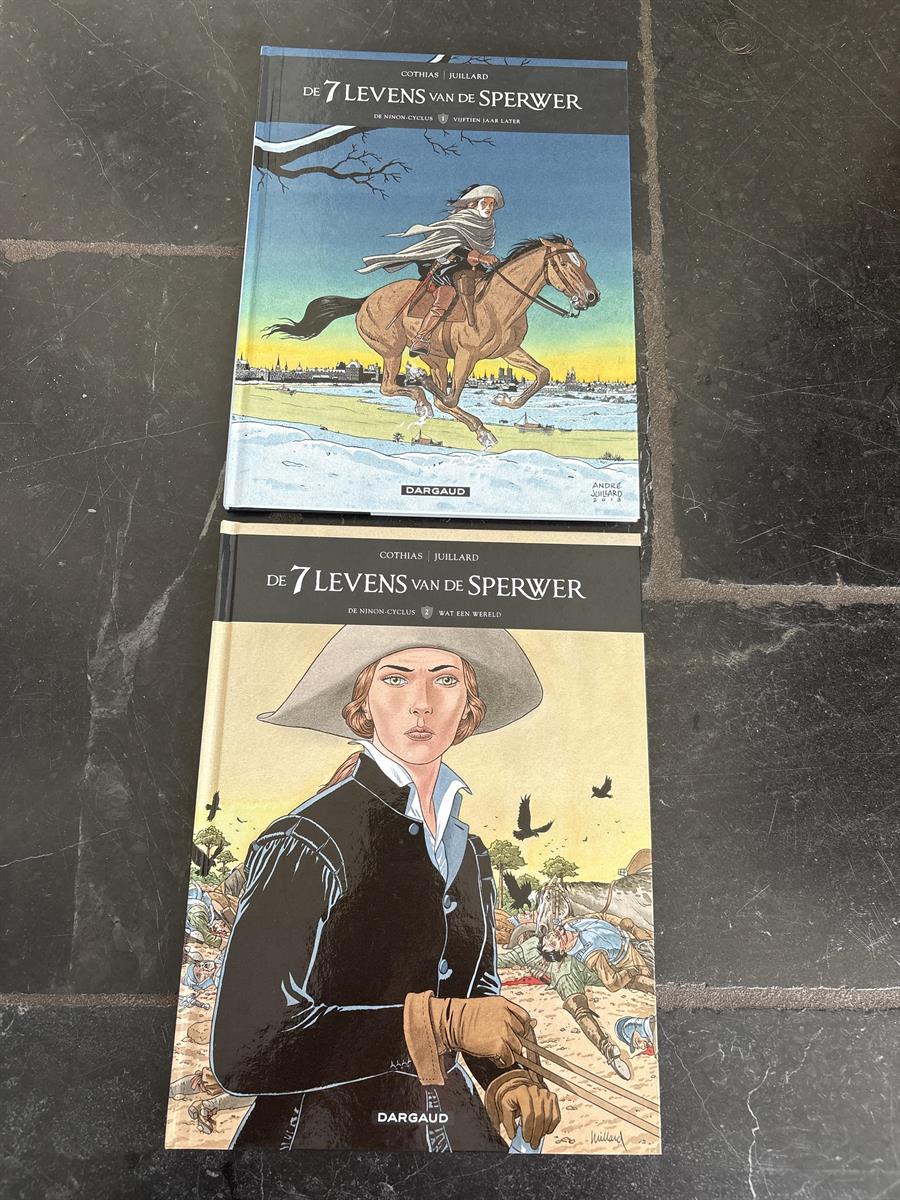 HC Ninon- cyclus 1-2 ,De 7 levens van de sperwer (Dargaud uitgave)