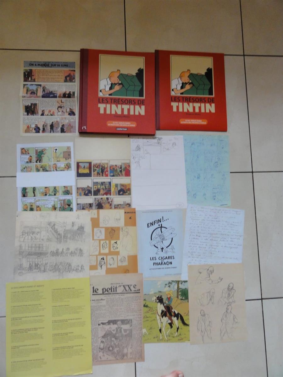 Les trésors de Tintin + Map met 22 items uit het archief van Hergé - hc - Eerste druk - 2013 - Franstalig