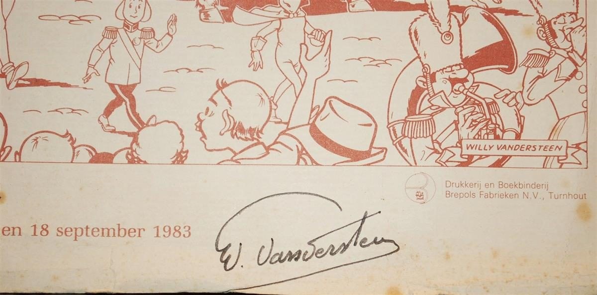 Suske en Wiske - Prent stripfestival Breda - Gesigneerd door Willy Vandersteen - 1983