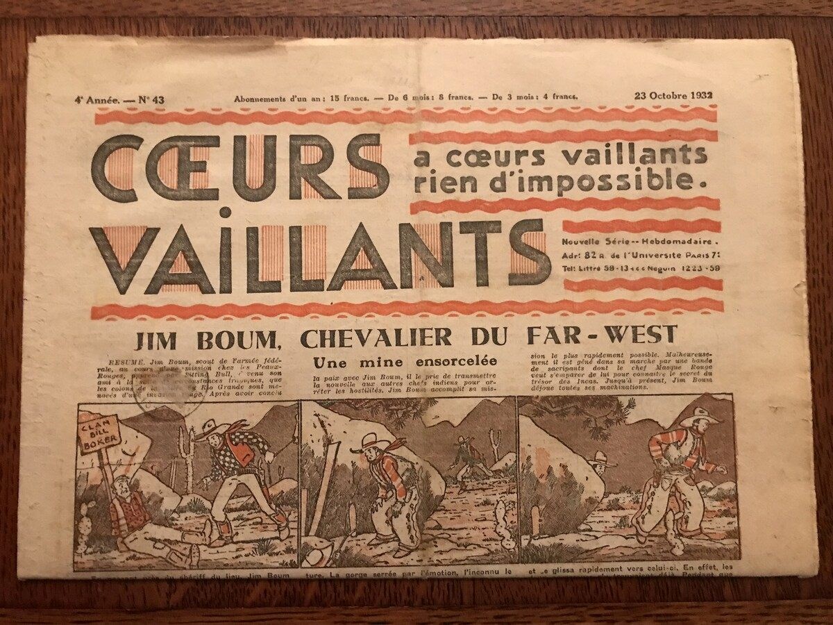 Coeurs Vaillants - 14 Franse kranten met Kuifje strips - 1932 - 1943