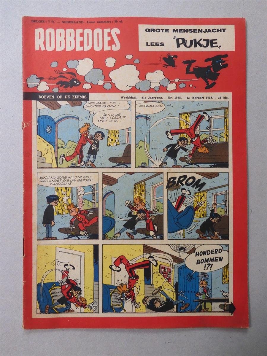 Robbedoes nr 1035 - weekblad - met microverhaal - 1958