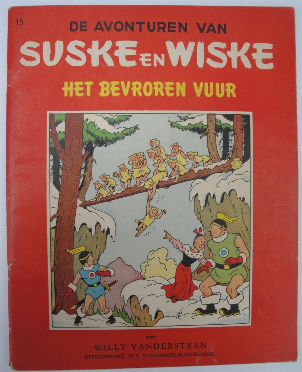 Suske en Wiske RV15 - Het Bevroren Vuur - sc - herdruk - 1958
