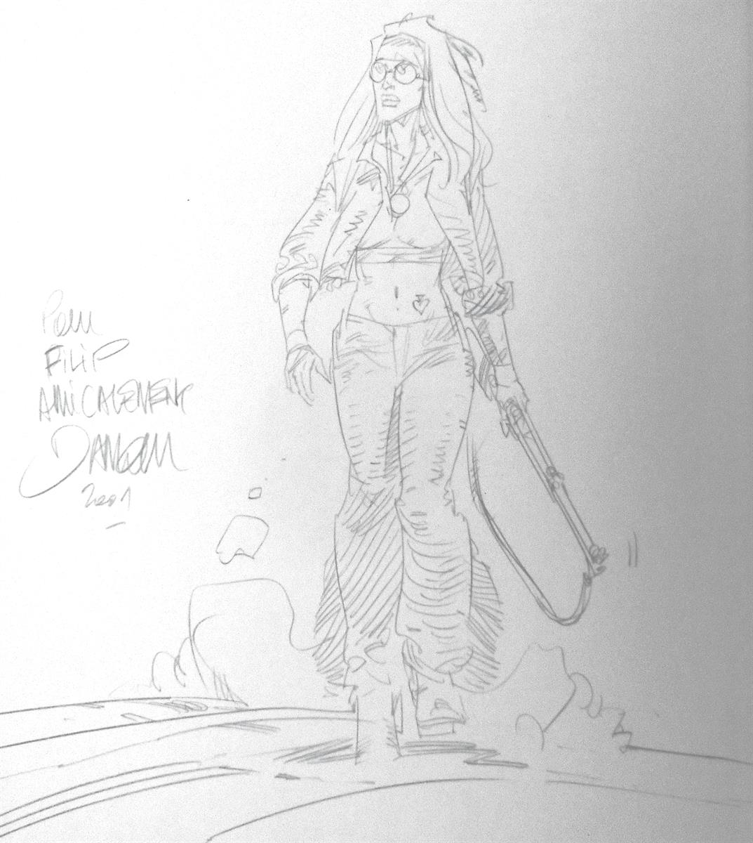 Nash nr. 5 "Het kleine volkje" - HC - Collectie 500 (2001) - met fan tekening van Damour