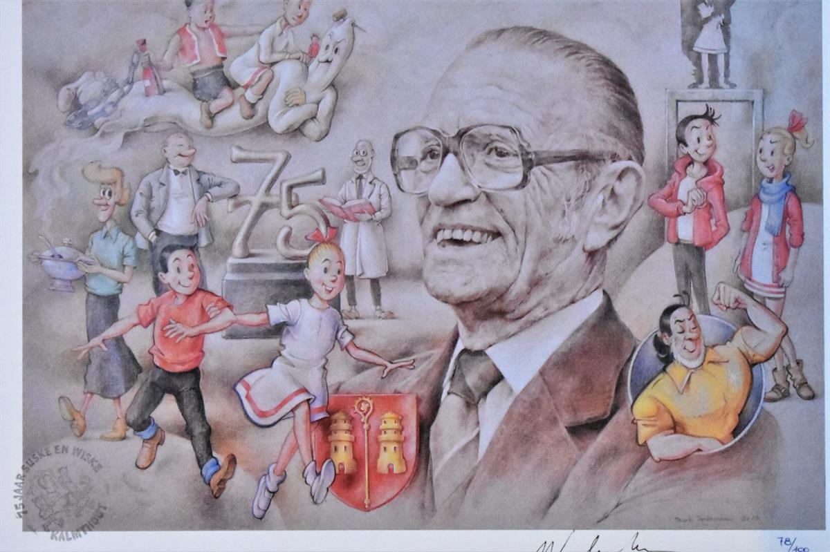 ex libris  75 jaar Willy Vandersteen  100 expl