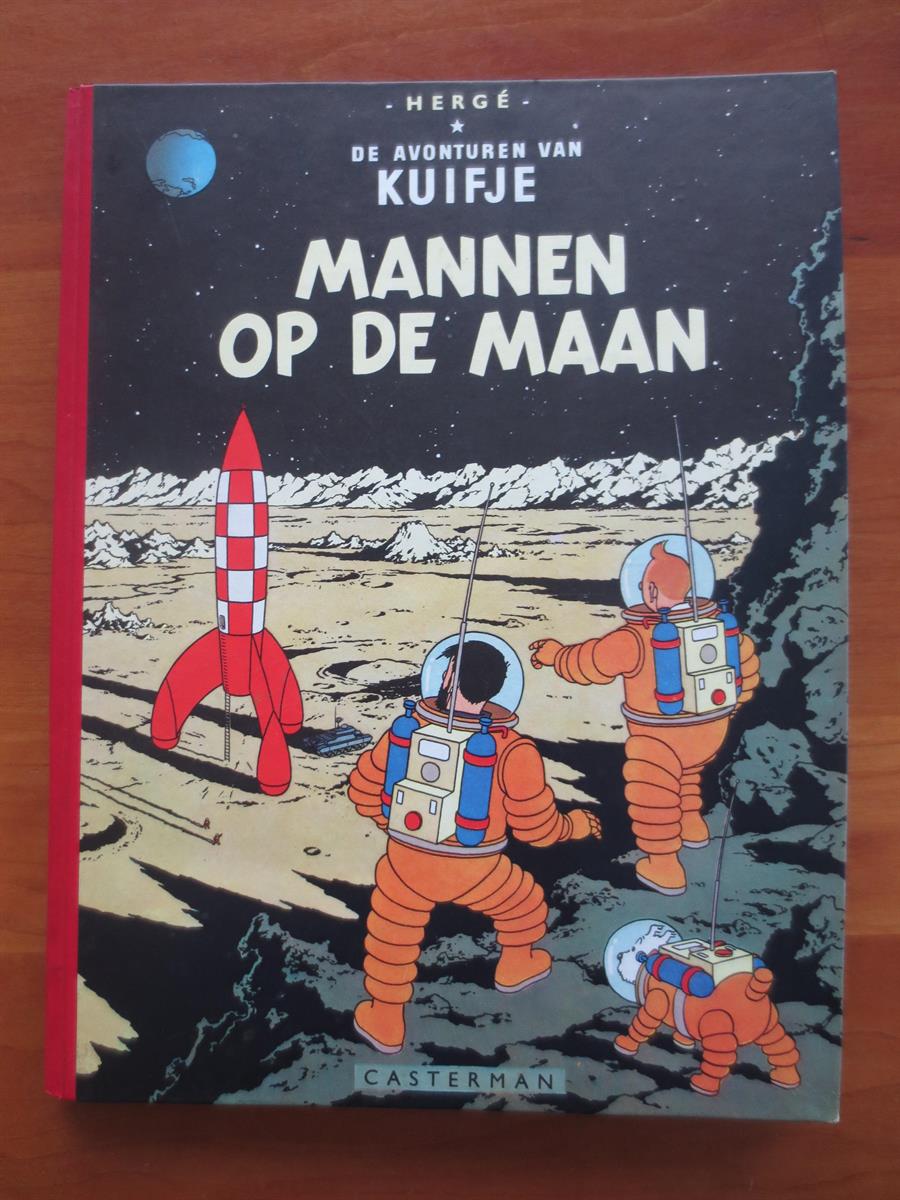 Kuifje Mannen op de maan eerste druk 1954