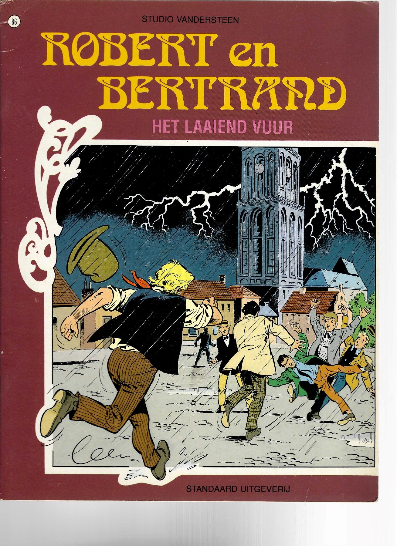 Robert en Bertrand - 86 - Het laaiend vuur - Softcover - Eerste druk - 1990