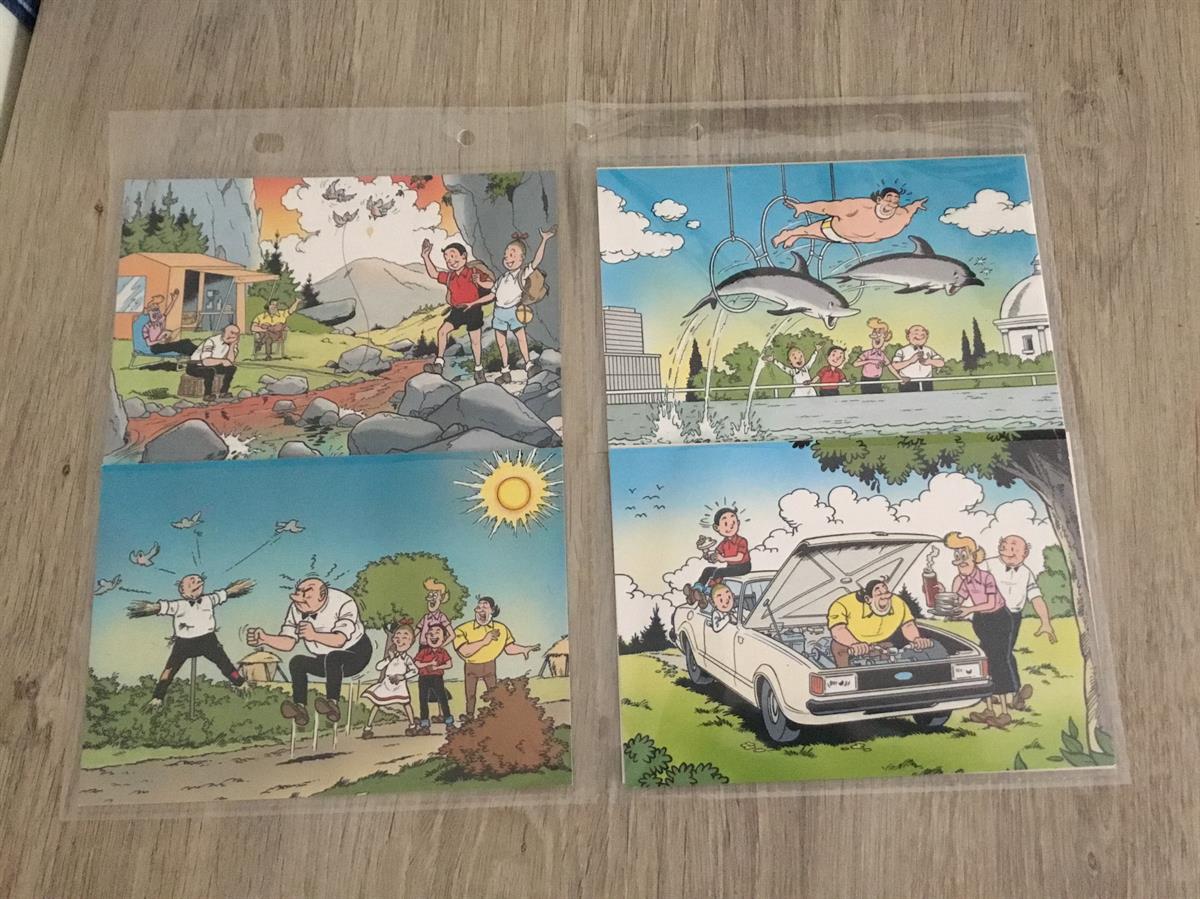 6 Suske & Wiske postkaarten - De Stulp (serie 5563) - 1986