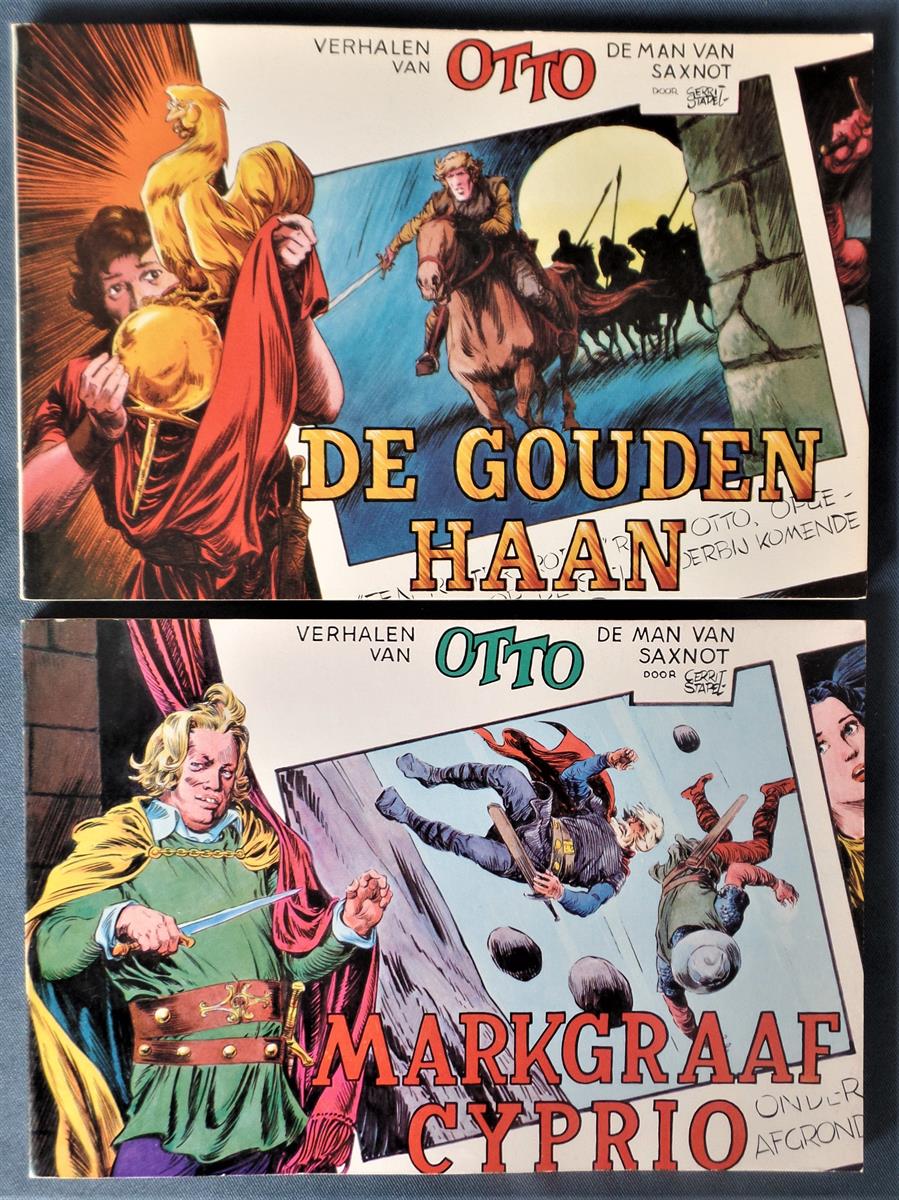 Gerrit Stapel - Verhalen van Otto de man van Saxnot deel 1 en deel 3 - 1e druk 1970/1971.