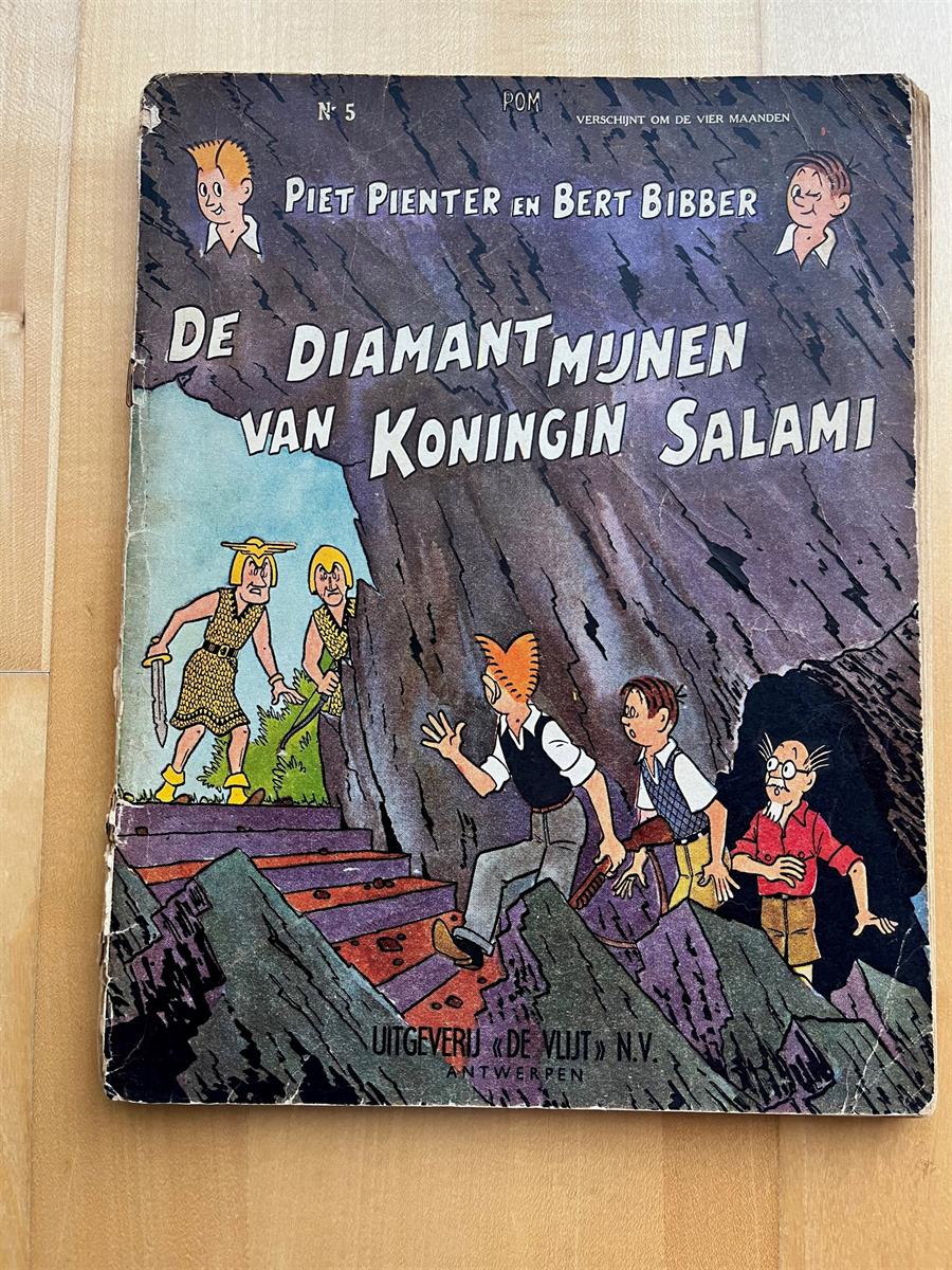 Piet Pienter en Bert Bibber: Nr.5 -De diamantmijnen van koningin Salami -sc -eerste druk 1957