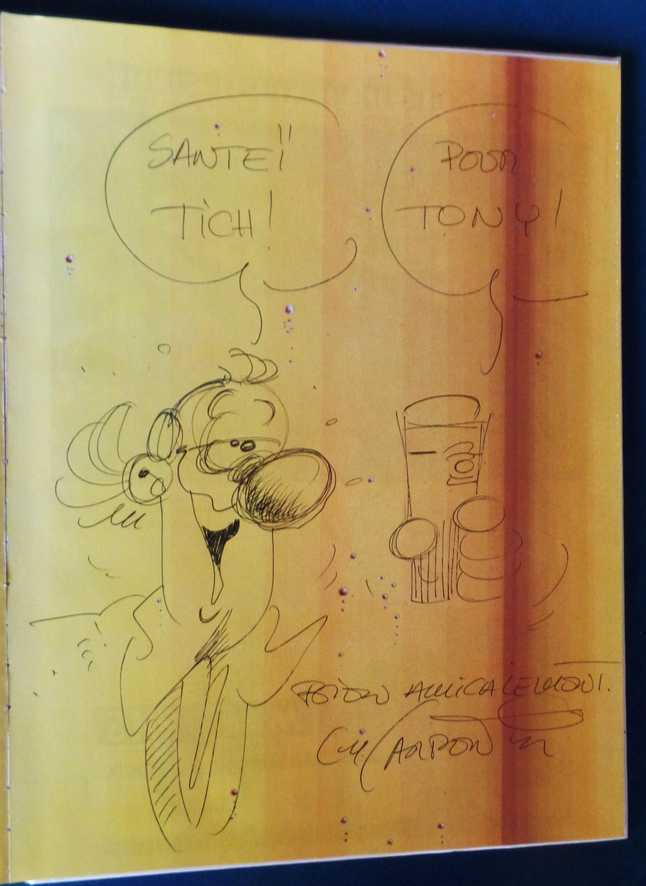 'T Joer van 't Beer - Bij Sjaak tussen pot en pint - hc - 1e druk - met tekening door Louis-Michel Carpentier