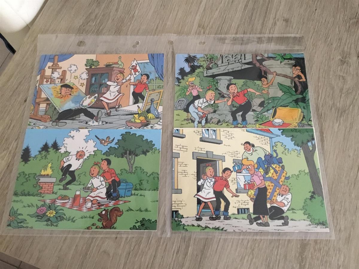 8 Suske & Wiske postkaarten - De Stulp (serie 5616) - 1990