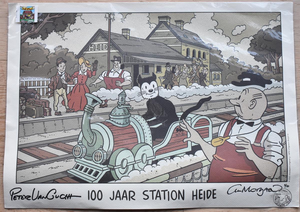 off set kleurdruk Suske en Wiske en 100 jaar station Heide